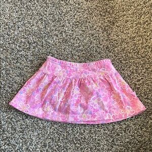 Pink Floral Baby Girl Skort